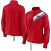 Best Pirce ❤️ Women's Nike Red St. Louis Cardinals 1942-44 Cooperstown Collection Rewind Stripe Performance Half-Zip Pullover 🛒