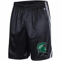 Best Sale 🔔 Men's Champion Black Michigan State Spartans Team Lacrosse Shorts 😉 -activewear Sales unnamed file 2224