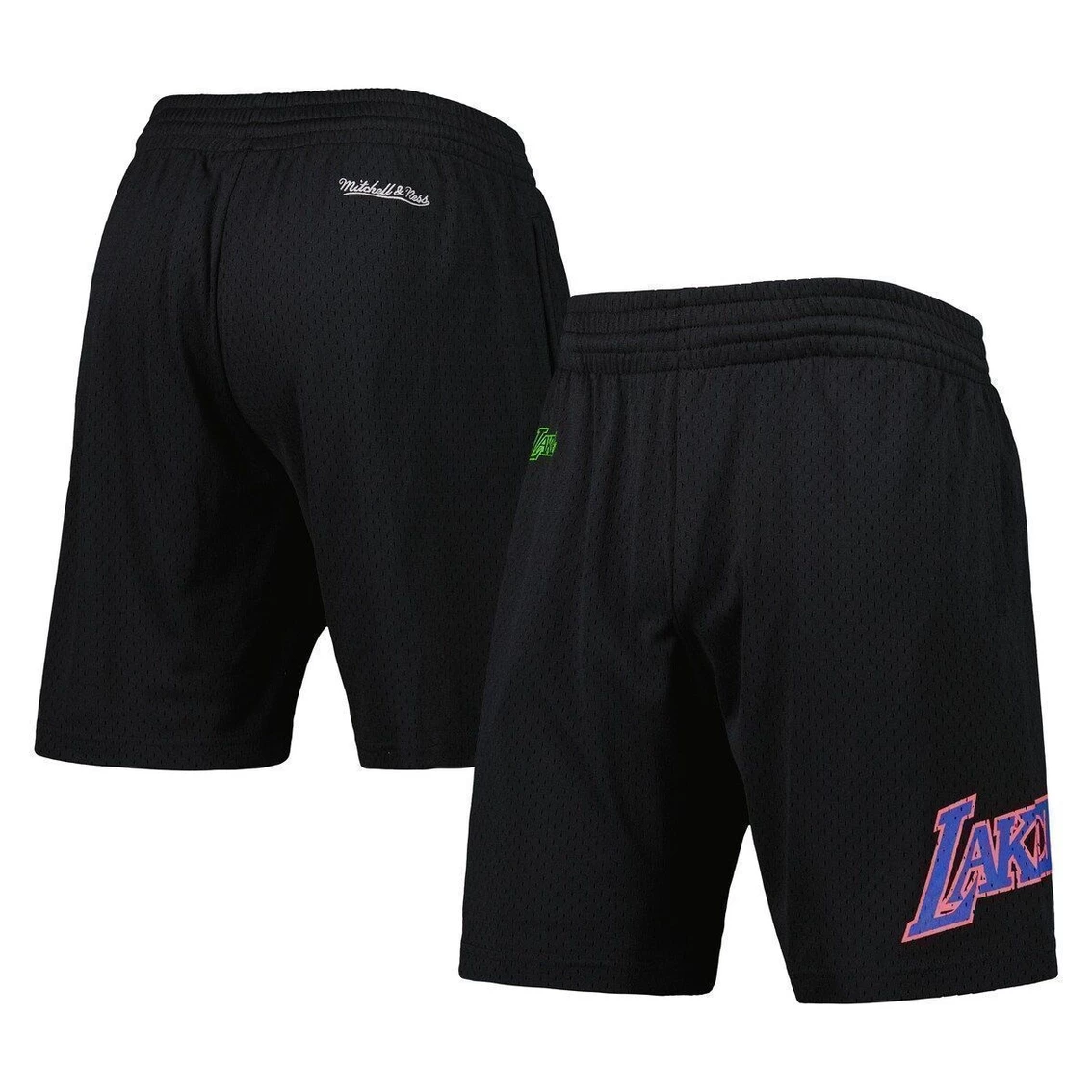 Buy π Men's Mitchell & Ness Black Los Angeles Lakers Hardwood Classics Color Bomb Energy Shorts π 1 Buy π Men's Mitchell & Ness Black Los Angeles Lakers Hardwood Classics Color Bomb Energy Shorts π