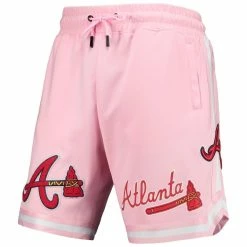 Best deal 🤩 Men's Pro Standard Pink Atlanta Braves Logo Club Shorts 😍 -activewear Sales unnamed file 2286