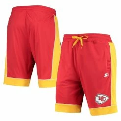 Brand new π― Men's Starter Red/Gold Kansas City Chiefs Fan Favorite Fashion Shorts π₯°
