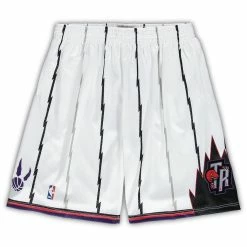 Cheapest ⌛ Men's Mitchell & Ness White Toronto Raptors Big & Tall Hardwood Classics Team Swingman Shorts 🎉