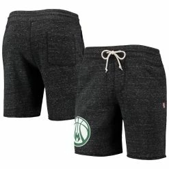 Brand new π₯ Men's Homage Charcoal Milwaukee Bucks Primary Logo Tri-Blend Sweat Shorts π