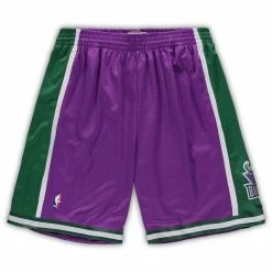 Best deal 🧨 Men's Mitchell & Ness Purple Milwaukee Bucks Big & Tall Hardwood Classics Team Swingman Shorts 🥰