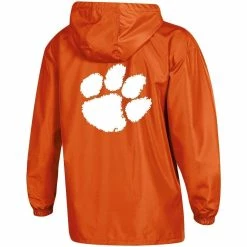 Cheap 😀 Women's Champion Orange Clemson Tigers Packable Half-Zip Light Rain Jacket 😉 -activewear Sales unnamed file 238