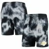 Promo ❤️ Men's New Era Black Los Angeles Lakers Fleece Tie-Dye Shorts 👏