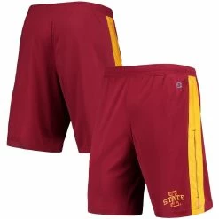 Coupon 🧨 Men's Champion Cardinal Iowa State Cyclones Side Stripe Shorts 👍