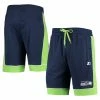 Top 10 🎁 Men's Starter College Navy/Neon Green Seattle Seahawks Fan Favorite Fashion Shorts ❤️