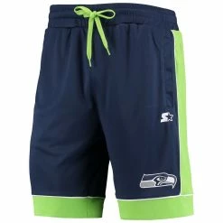 Top 10 🎁 Men's Starter College Navy/Neon Green Seattle Seahawks Fan Favorite Fashion Shorts ❤️ -activewear Sales unnamed file 2447