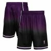 Flash Sale ✨ Men's Mitchell & Ness Purple/Black Sacramento Kings 2000/01 Hardwood Classics Fadeaway Reload 3.0 Swingman Shorts ✔️