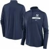 Best Sale ⭐ Women's Nike Navy New York Yankees Primetime Local Touch Pacer Quarter-Zip Top 👏