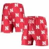 Discount 🌟 Men's Concepts Sport Scarlet Nebraska Huskers Flagship Allover Print Jam Shorts 🎉
