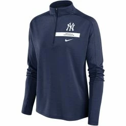 Best Sale ⭐ Women's Nike Navy New York Yankees Primetime Local Touch Pacer Quarter-Zip Top 👏 -activewear Sales unnamed file 249