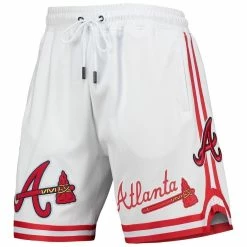 Cheapest 🥰 Men's Pro Standard White Atlanta Braves Team Logo Shorts ✨ -activewear Sales unnamed file 2495