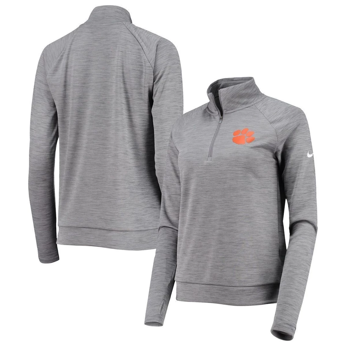 Best reviews of π Women's Nike Heathered Gray Clemson Tigers Pacer Raglan Performance Quarter-Zip Jacket π 2 Best reviews of π Women's Nike Heathered Gray Clemson Tigers Pacer Raglan Performance Quarter-Zip Jacket π - Image 2