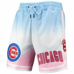 Deals 👍 Men's Pro Standard Blue/Pink Chicago Cubs Team Logo Pro Ombre Shorts 😉 -activewear Sales unnamed file 2524
