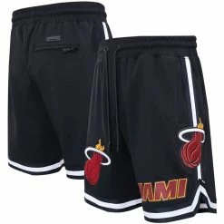 Promo 💯 Men's Pro Standard Black Miami Heat Chenille Shorts 🔔