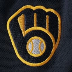 Best Sale 👏 Men's Majestic Navy Milwaukee Brewers Big & Tall Mesh Team Shorts 🎉 -activewear Sales unnamed file 2593