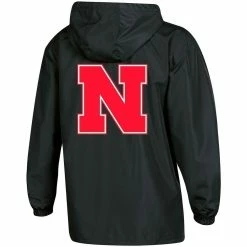 Promo 👏 Women's Champion Black Nebraska Huskers Packable Half-Zip Light Rain Jacket 😍 -activewear Sales unnamed file 260