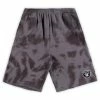 Wholesale 🎉 Profile Men's Charcoal Las Vegas Raiders Big & Tall Tie-Dye Shorts 🧨