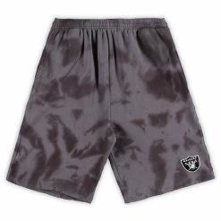 Wholesale 🎉 Profile Men's Charcoal Las Vegas Raiders Big & Tall Tie-Dye Shorts 🧨