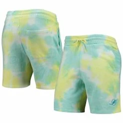 Cheap 👍 Men's New Era White Miami Dolphins Tie-Dye Shorts ⌛