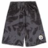 Discount 😀 Profile Men's Charcoal Pittsburgh Steelers Big & Tall Tie-Dye Shorts ✨