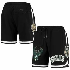 Flash Sale 🔥 Men's Pro Standard Black Milwaukee Bucks Chenille Shorts ✔️