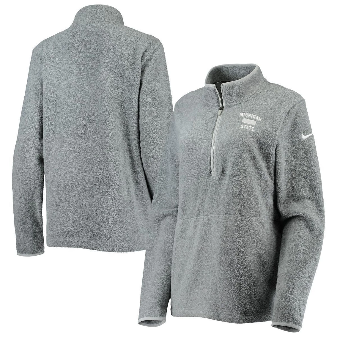 Buy π Women's Nike Gray Michigan State Spartans Teddy Bear Fleece Half-Zip Jacket β 1 Buy π Women's Nike Gray Michigan State Spartans Teddy Bear Fleece Half-Zip Jacket β