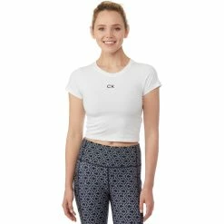 Wholesale 💯 Calvin Klein Performance Logo Side Ruched Crew Neck Crop Tee 🔔 -activewear Sales unnamed file 289