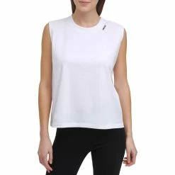Outlet ⭐ DKNY Sport Embroidered Logo Knot Front Muscle Tank 🔔