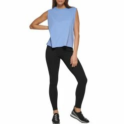 Cheapest ❤️ DKNY Sport Embroidered Mini Logo Knot Front Muscle Tank 🥰 -activewear Sales unnamed file 345