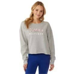 Best deal 😀 Tommy Hilfiger Sport Oversized Cut Off Cropped Boyfriend Sweatshirt 🎉 -activewear Sales unnamed file 368
