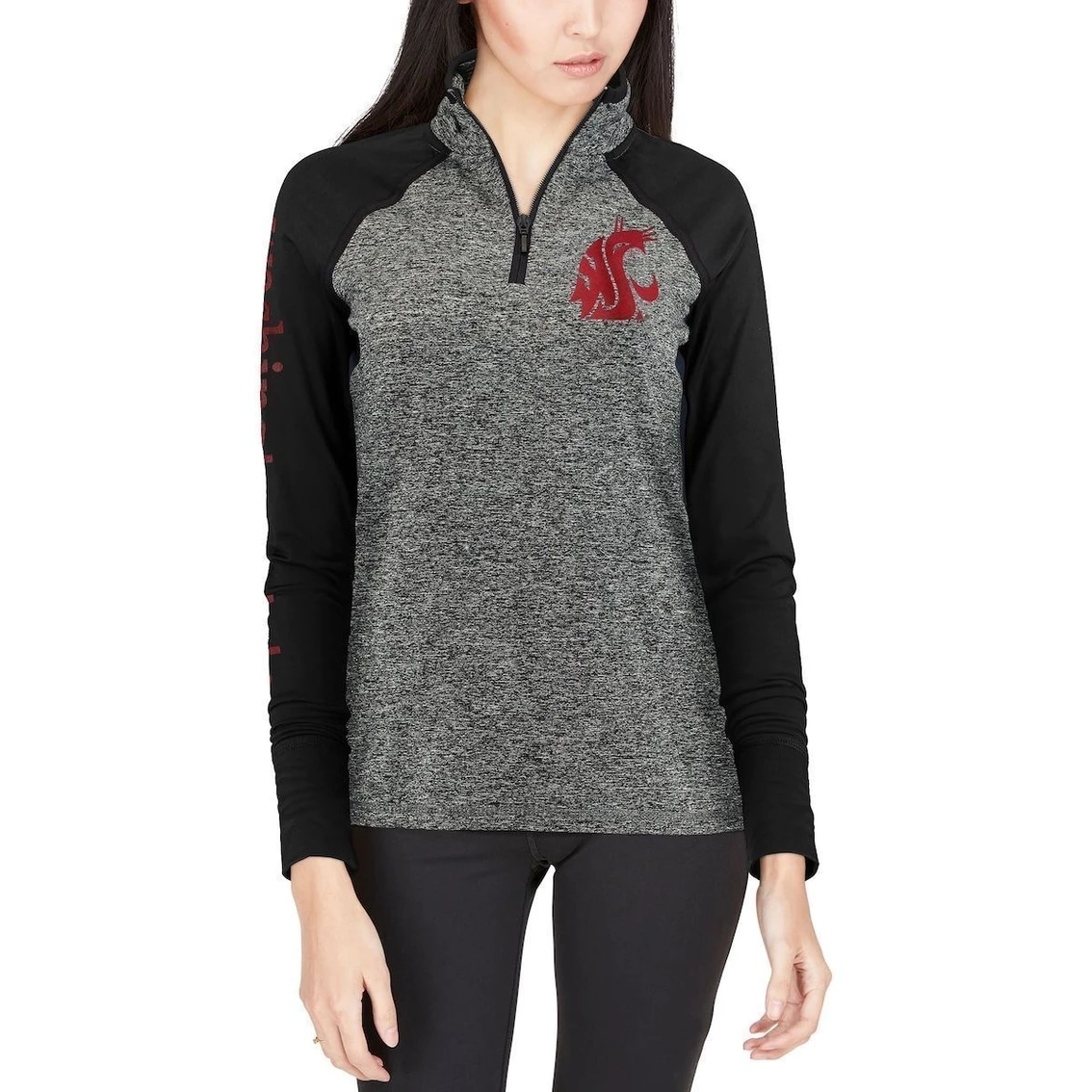 Top 10 π Camp David π© Women's Gray/Black Washington State Cougars Finalist Quarter-Zip Pullover Jacket β 4 Top 10 π Camp David π© Women's Gray/Black Washington State Cougars Finalist Quarter-Zip Pullover Jacket β - Image 4
