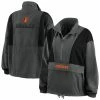 New 😀 Women's WEAR By Erin Andrews Charcoal Baltimore Orioles Packable Half-Zip Jacket ✔️