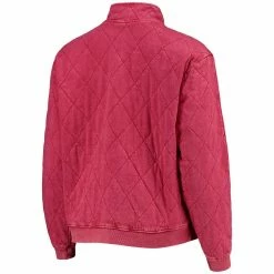 Coupon 🔥 Women's Gameday Couture Crimson Alabama Crimson Tide Unstoppable Chic Quilted Quarter-Zip Jacket 👍 -activewear Sales unnamed file 471