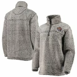 Promo 👍 Boxercraft 👩 Women's Gray Houston Dynamo FC Sherpa Quarter-Zip Jacket 🥰