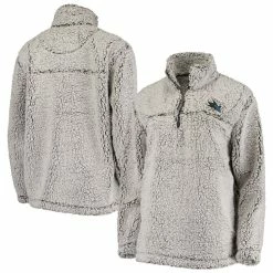 Buy 💯 Women's G-III 4Her By Carl Banks Gray San Jose Sharks Sherpa Quarter-Zip Pullover Jacket 🧨