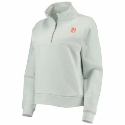 Cheapest 😉 Women's The Wild Collective Light Blue Detroit Tigers Two-Hit Quarter-Zip Pullover Top 🔥 -activewear Sales unnamed file 523