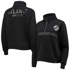 Best Sale ❤️ Women's The Wild Collective Black Atlanta United FC Quarter-Zip Jacket 😀