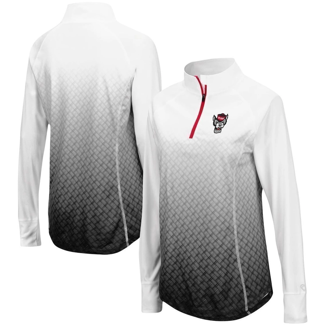 Discount π₯ Women's Colosseum Black NC State Wolfpack Magic Ombre Quarter-Zip Raglan Jacket βοΈ 2 Discount π₯ Women's Colosseum Black NC State Wolfpack Magic Ombre Quarter-Zip Raglan Jacket βοΈ - Image 2