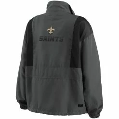 Best reviews of 💯 Women's WEAR By Erin Andrews Charcoal New Orleans Saints Popover Packable Half-Zip Jacket 🤩 -activewear Sales unnamed file 587