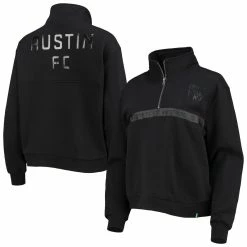 Best reviews of 🤩 Women's The Wild Collective Black Austin FC Quarter-Zip Jacket 🔔