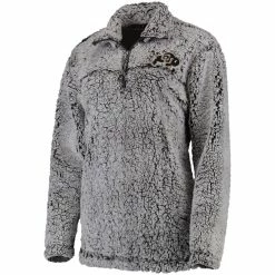 Best deal 🛒 Boxercraft 👩 Women's Gray Colorado Buffaloes Sherpa Super Soft Quarter-Zip Pullover Jacket 😀 -activewear Sales unnamed file 610