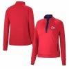 Flash Sale 😉 Women's Colosseum Red Fresno State Bulldogs Kipling Raglan Quarter-Snap Top ❤️