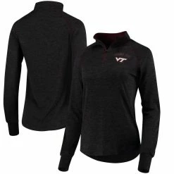Budget 🛒 Women's Colosseum Black Virginia Tech Hokies Bikram 1/4 Zip Long Sleeve Jacket 🎁