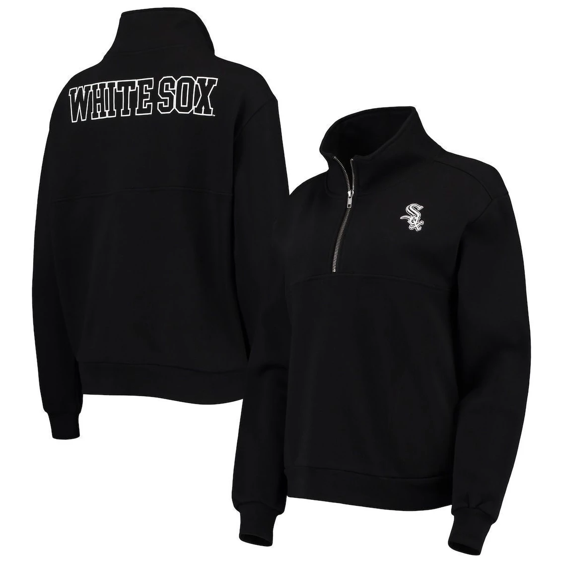 Best reviews of 🛒 Women's The Wild Collective Black Chicago White Sox Two-Hit Quarter-Zip Pullover Top 💯 2 Best reviews of 🛒 Women's The Wild Collective Black Chicago White Sox Two-Hit Quarter-Zip Pullover Top 💯 - Image 2