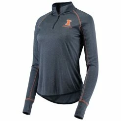 Wholesale 🤩 Women's Colosseum Navy Illinois Fighting Illini Stingray Raglan Quarter-Zip Top 🔔 -activewear Sales unnamed file 686