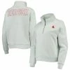 Promo 🛒 Women's The Wild Collective Light Blue Boston Red Sox Two-Hit Quarter-Zip Pullover Top 🛒