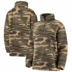 Best Pirce ⭐ Women's G-III 4Her By Carl Banks Camo Boston Red Sox Sherpa Quarter-Zip Jacket ✔️